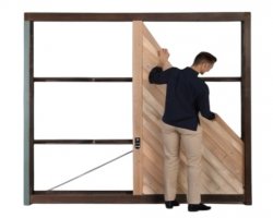 Brama uchylna N80, 3000 x 2000 mm, wzór 905 do samodzielnego wypełnienia, kolor RAL 8028 brązowy