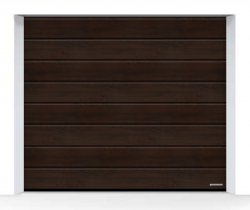 Brama LPU 42 6000 x 2250 mm, Przetłoczenia M, Decograin, Night Oak + prowadzenie N