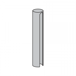 Nakładki ozdobne (6 szt.) do zawiasu rolkowego 180 mm, imitacja aluminium/stali nierdzewnej