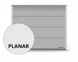 Brama RenoMatic 2750 x 2250 mm, Przetłoczenia L, Planar, kolor CH 9006 Matt deluxe białe aluminium + prowadzenie Z