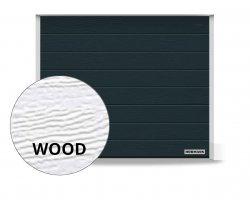 Brama RenoMatic 2750 x 2500 mm, Przetłoczenia M, Woodgrain, kolor RAL 7016 antracytowy + prowadzenie Z