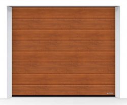 Brama LPU 42 2750 x 2500 mm, Przetłoczenia M, Decograin, Golden Oak + prowadzenie Z