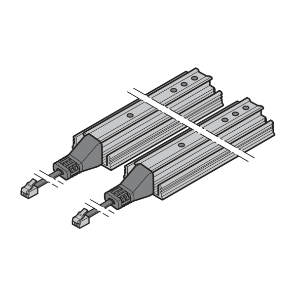 Krata świetlna HLG-550 – nadajnik i odbiornik, długość 550 mm