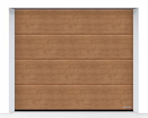 Brama LPU 42 5000 x 2250 mm, Przetłoczenia L, Decograin, Winchester Oak + prowadzenie N
