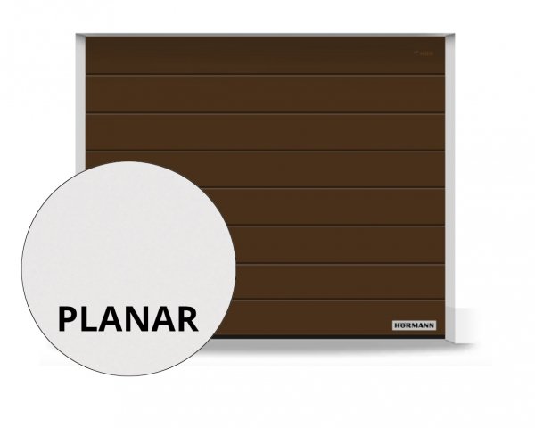 Brama RenoMatic 2375 x 2125 mm, Przetłoczenia M, Planar, kolor CH 8028 Matt deluxe brązowy + prowadzenie Z