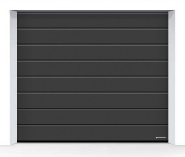 Brama LPU 42 3000 x 2125 mm, Przetłoczenia M, Decograin, Titan Metallic CH 703 + prowadzenie Z