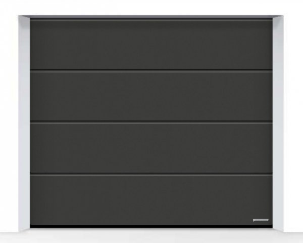 Brama LPU 42 6000 x 2000 mm, Przetłoczenia L, Decograin, Titan Metallic CH 703 + prowadzenie N