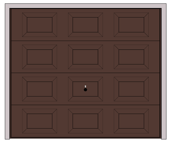 Brama uchylna N80, 2500 x 2125, wzór kaseton, kolor brązowy RAL 8028