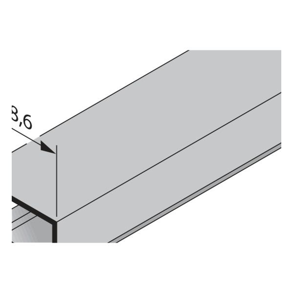 Aluminiowa listwa przyszybowa NP 3 (gr. wypełnienia 3 mm), sprzedaż na metry