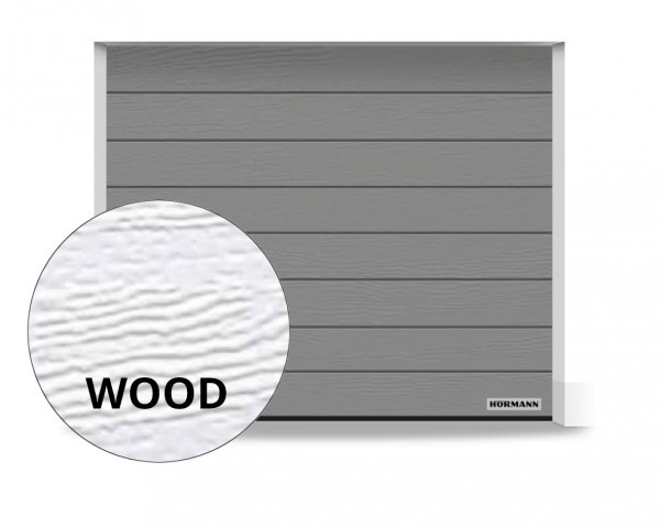 Brama RenoMatic 3500 x 2250 mm, Przetłoczenia M, Woodgrain, kolor RAL 9007 szare aluminium + prowadzenie Z