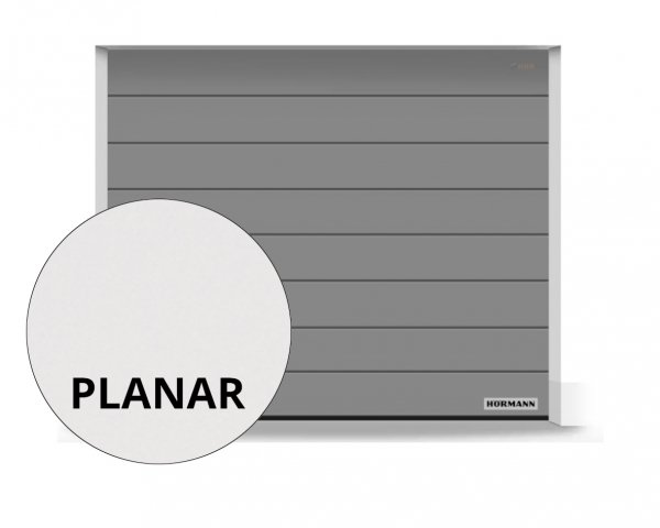 Brama RenoMatic 2500 x 2250 mm, Przetłoczenia M, Planar, kolor CH 9007 Matt deluxe szare aluminium + prowadzenie Z