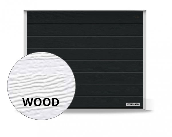 Brama RenoMatic 2440 x 2080 mm, Przetłoczenia M, Woodgrain, kolor CH 703 antracytowy z efektem metalicznym + prowadzenie Z