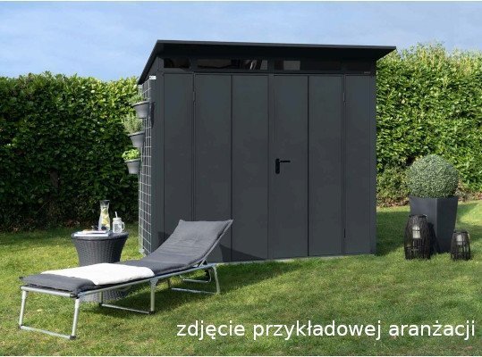 Domek ogrodowy z dachem jednospadowym „Berry” model „Classic” typ 3