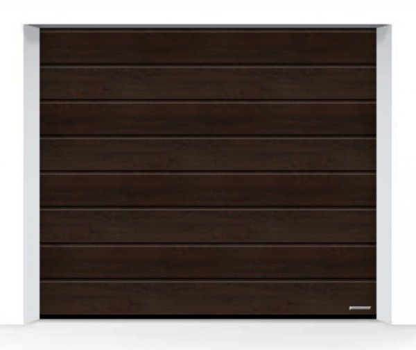 Brama LPU 42 3000 x 2125 mm, Przetłoczenia M, Decograin, Night Oak + prowadzenie Z