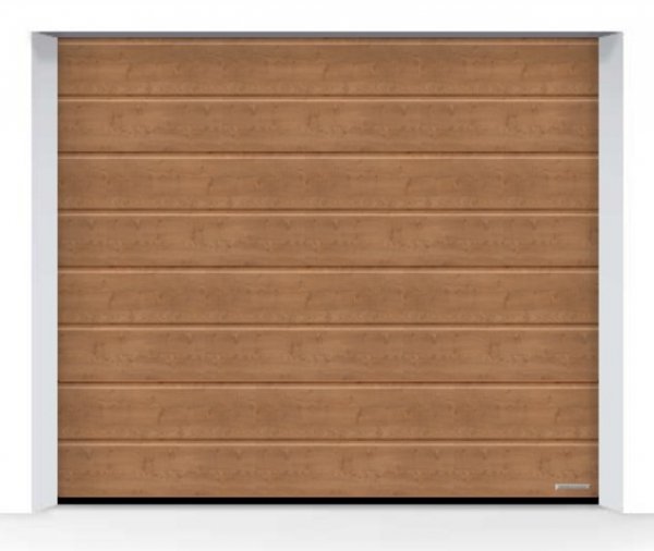 Brama LPU 42 3000 x 2500 mm, Przetłoczenia M, Decograin, Winchester Oak + prowadzenie Z