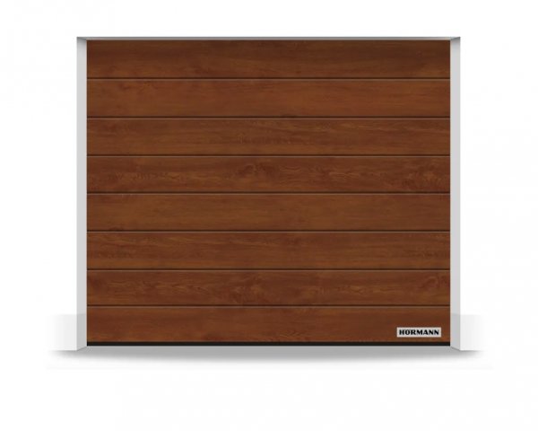 Brama RenoMatic 3000 x 2250 mm, Przetłoczenia M, Decocolor, Dark Oak + prowadzenie Z