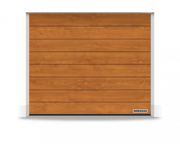 Brama RenoMatic 3000 x 2500 mm, Przetłoczenia M, Decocolor, Golden Oak + prowadzenie Z