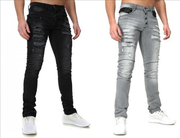 CRSM SPODNIE JEANSOWE Z DZIURAMI - 16001-2
