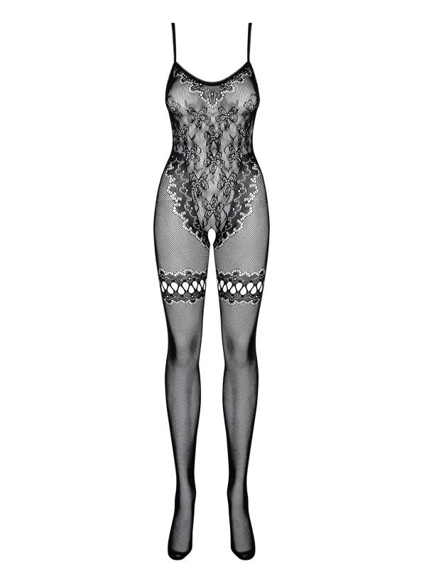 OBSESSIVE F213 BODYSTOCKING CZARNE WZORZYSTE 50005-7