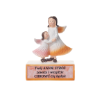 Figurka aniołki z tekstem na postumencie Twój ANIOŁ STRÓŻ zawsze i wszędzie CHRONIĆ Cię będzie. 11x4.8x14.7 cm