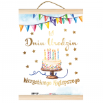 Pozłacany Dyplom W Dniu Urodzin