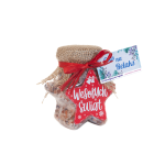 Himalajska sól do kąpieli z kwiatkami lawendy w światecznym opakowaniu w kształcie gwiazdki. 250 g