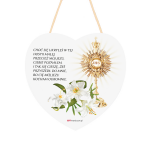 Drewniana tabliczka w kształcie serca druk UV z napisem  Choć ukryłeś...