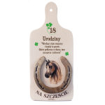 Deska dekoracyjna Na Szczęście z prawdziwą podkową - 18 Urodziny