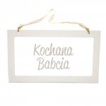 Drewniana tabliczka z szybką Kochana Babcia 16,5 x 9,5 cm