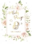 Karnet z kopertą Gratulacje Młodej Parze W Dniu Ślubu