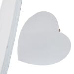 Tabliczka drewniana serce , kolor biały . 30x30 cm