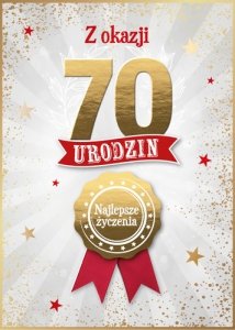 Kartka z kopertą Z Okazji Twoich 70 Urodzin