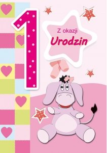 Karnet okolicznościowy z kopertką 'Z okazji Urodzin'