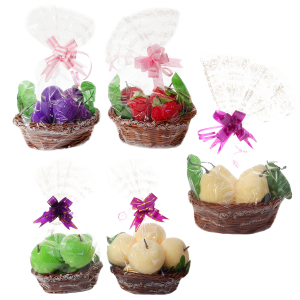 Ręcznik w kształcie kosza z owocami - mix wzorów