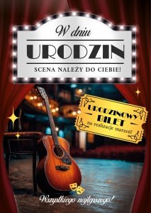 Kartka z kopertą W Dniu Urodzin Scena nalezy do Ciebie
