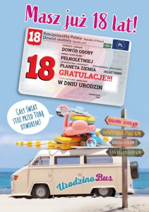 Karnet Masz już 18 lat z dowodem osobistym