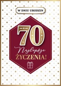 Kartka z kopertą W Dniu 70 Urodzin
