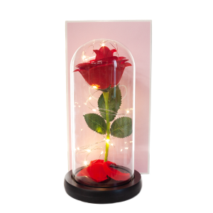 Wieczna róża w szkle - podświetlenie LED - mix kolorów