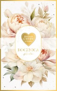 Karnet Rocznica Ślubu z wymiennymi cyframi