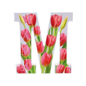 Litera 3d z napisem Mama tulipany 19,5 cm