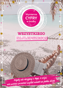 Karnet Z Okazji Urodzin ( z wymiennymi cyframi w środku)