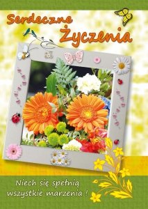 Karnet okolicznościowy z kopertką Serdeczne Życzenia