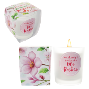 Świeczka zapachowa w szkle z owijką Dla Babci - 120g