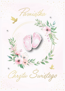 Kartka z kopertą Pamiątka Chrztu Świętego