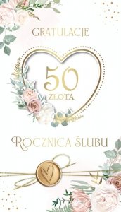 Kartka PREMIUM 50 Rocznica  22.4x13.7 cm