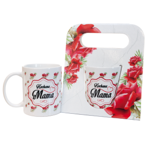 Kubek ceramiczny w ozdobnym opakowaniu z napisem Kochana Mama 
