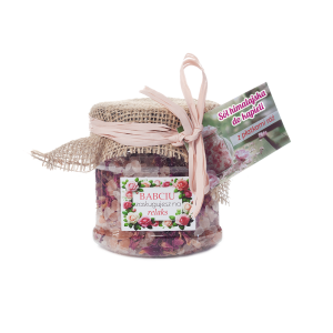 Himalajska sól do kąpieli z płatkami róż Babciu zasługujesz na relaks