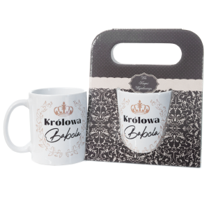 Kubek ceramiczny w ozdobnym opakowaniu z napisem  Królowa Babcia. 330 ml