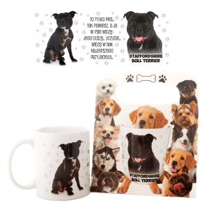 Kubek ceramiczny w ozdobnym opakowaniu - Staffordshire Bull Terrier - To tylko pies...