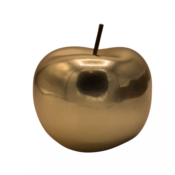 JABŁKO CERAMICZNE SUGAR GOLD ŚREDNIE 12x12x12 cm